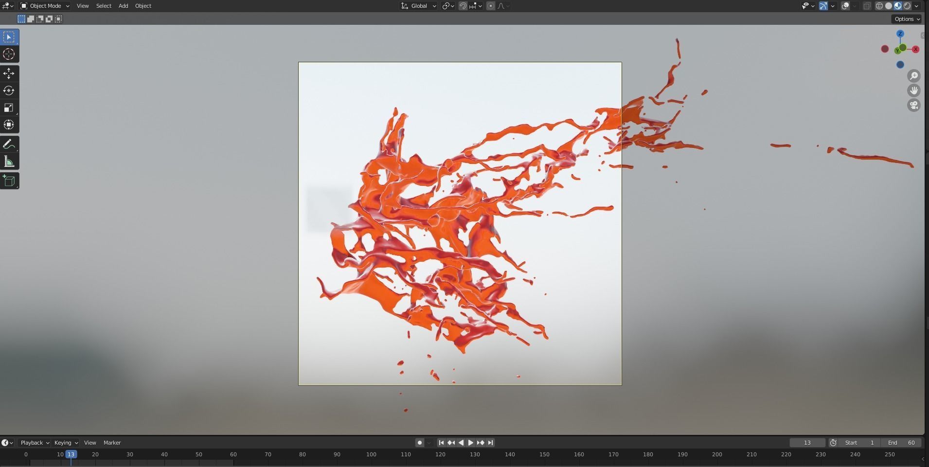 Animated Blood Splash 24 3D model_11
