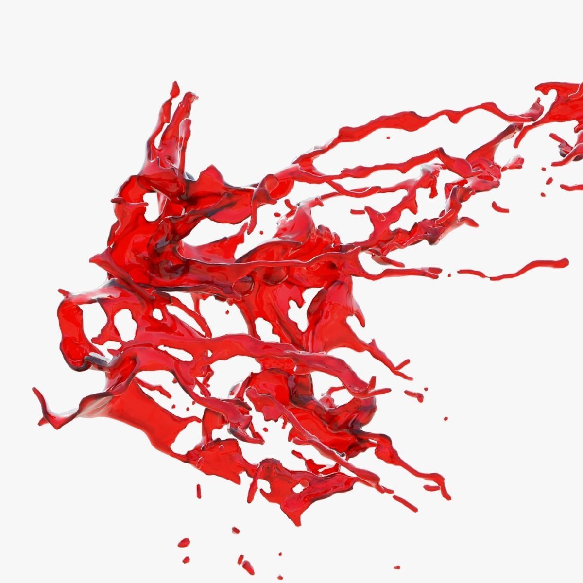 Animated Blood Splash 24 3D model_10