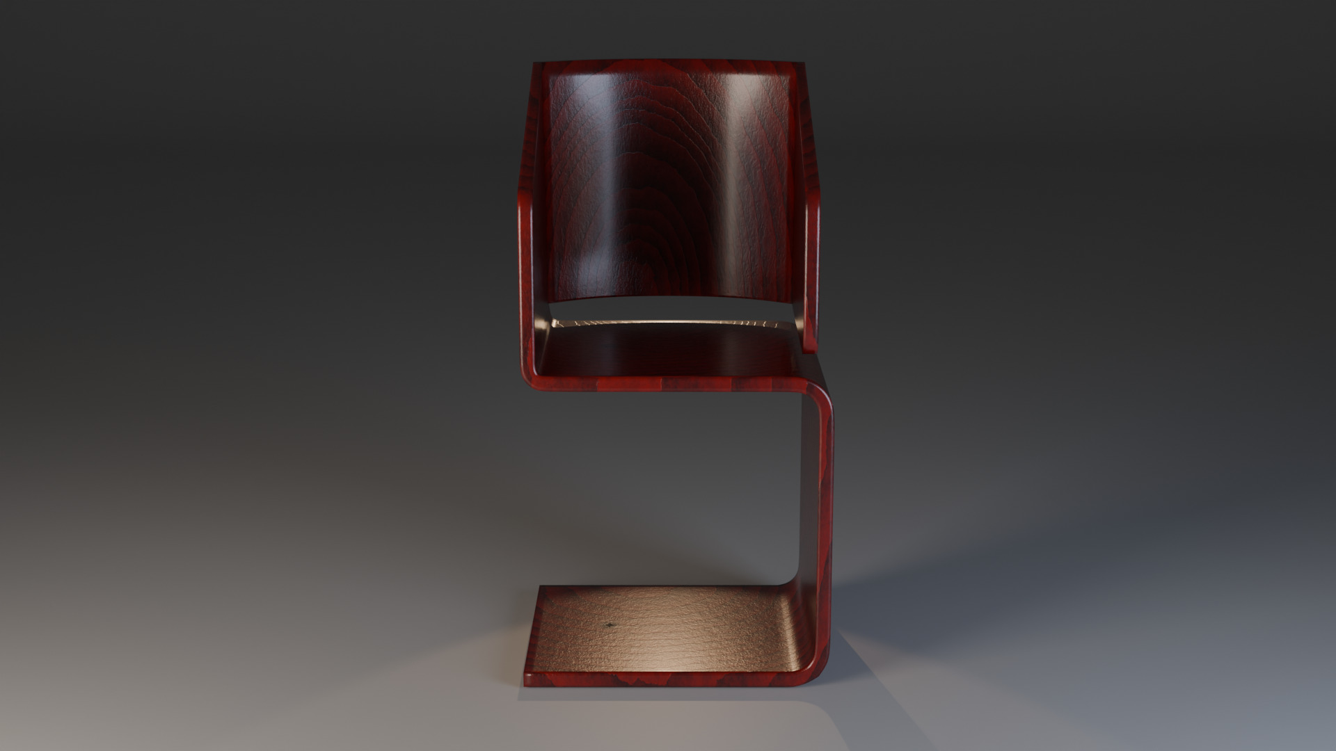 Modern Cantilever Wood Chair Woodys 001 3D model