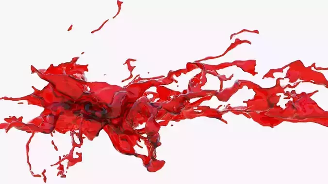 Animated Blood Splash 23 3D model