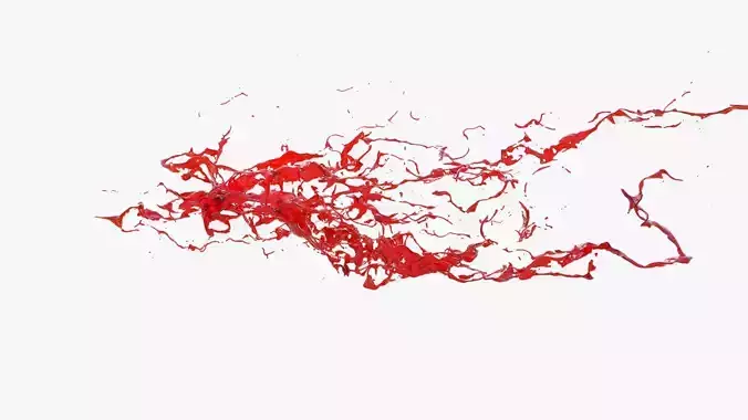 Animated Blood Splash 22 3D model