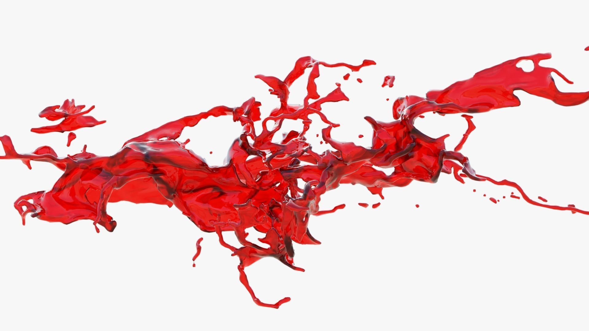 Animated Blood Splash 21 3D model animated | CGTrader