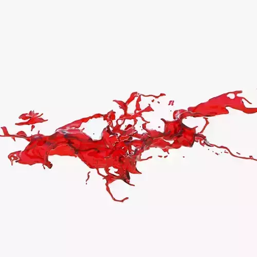 Animated Blood Splash 21 3D model