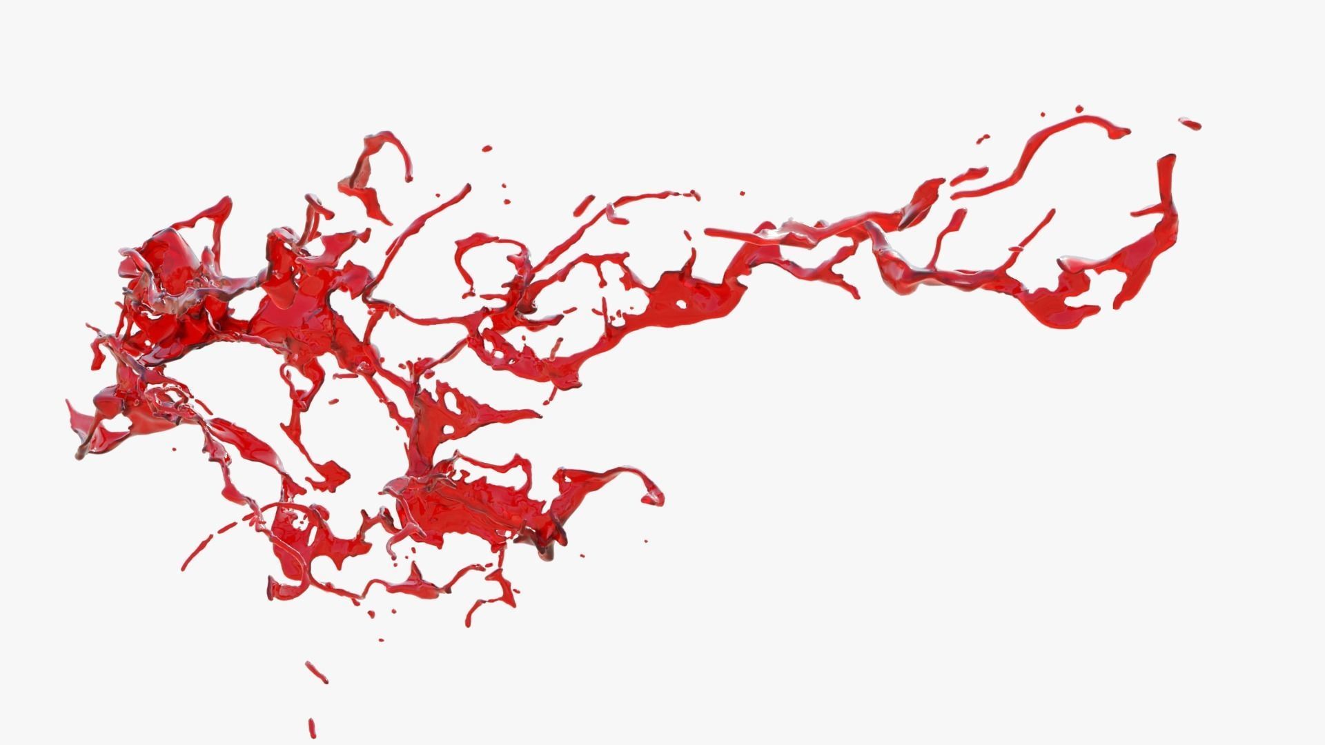 Animated Blood Splash 20 3D model_3