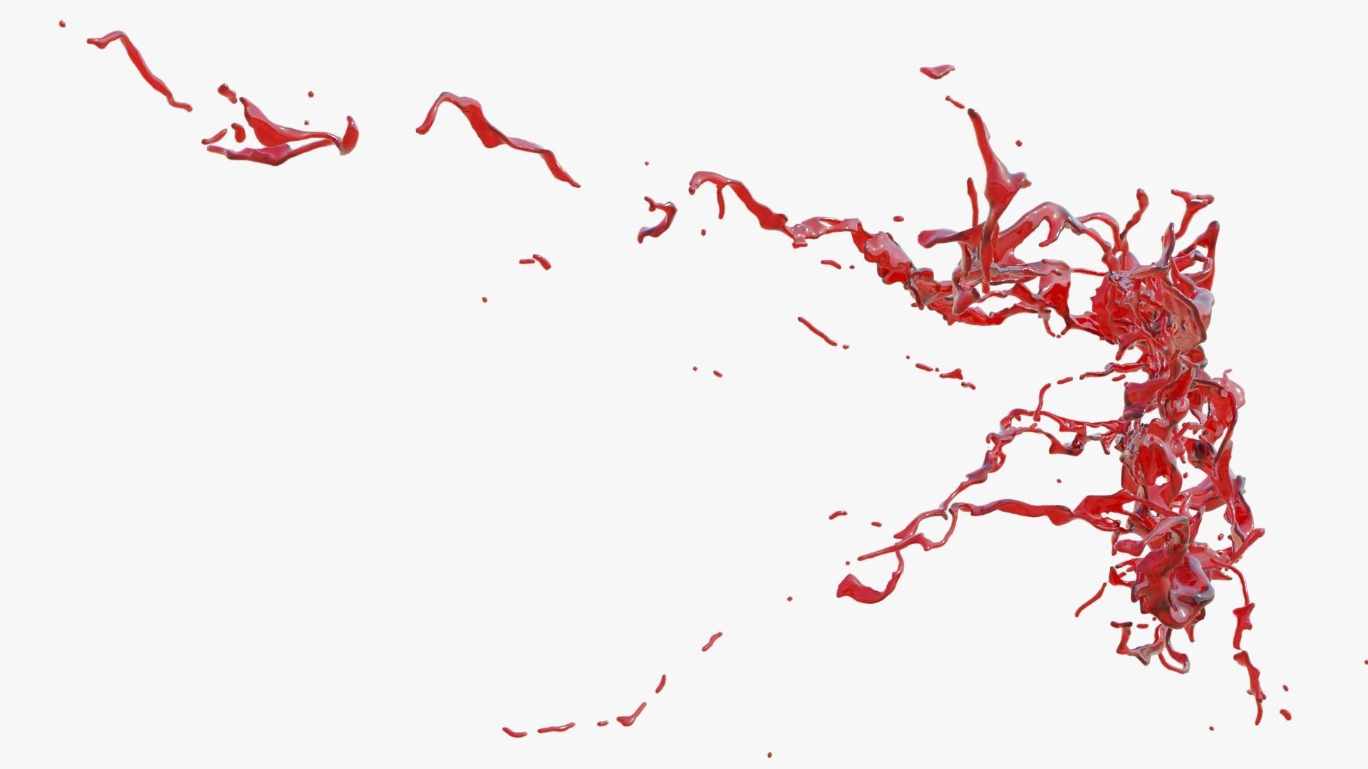 Animated Blood Splash 20 3D model_4