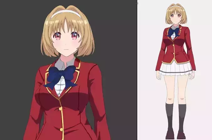 Kikyo Kushida - Classroom of the Elite - Rigged