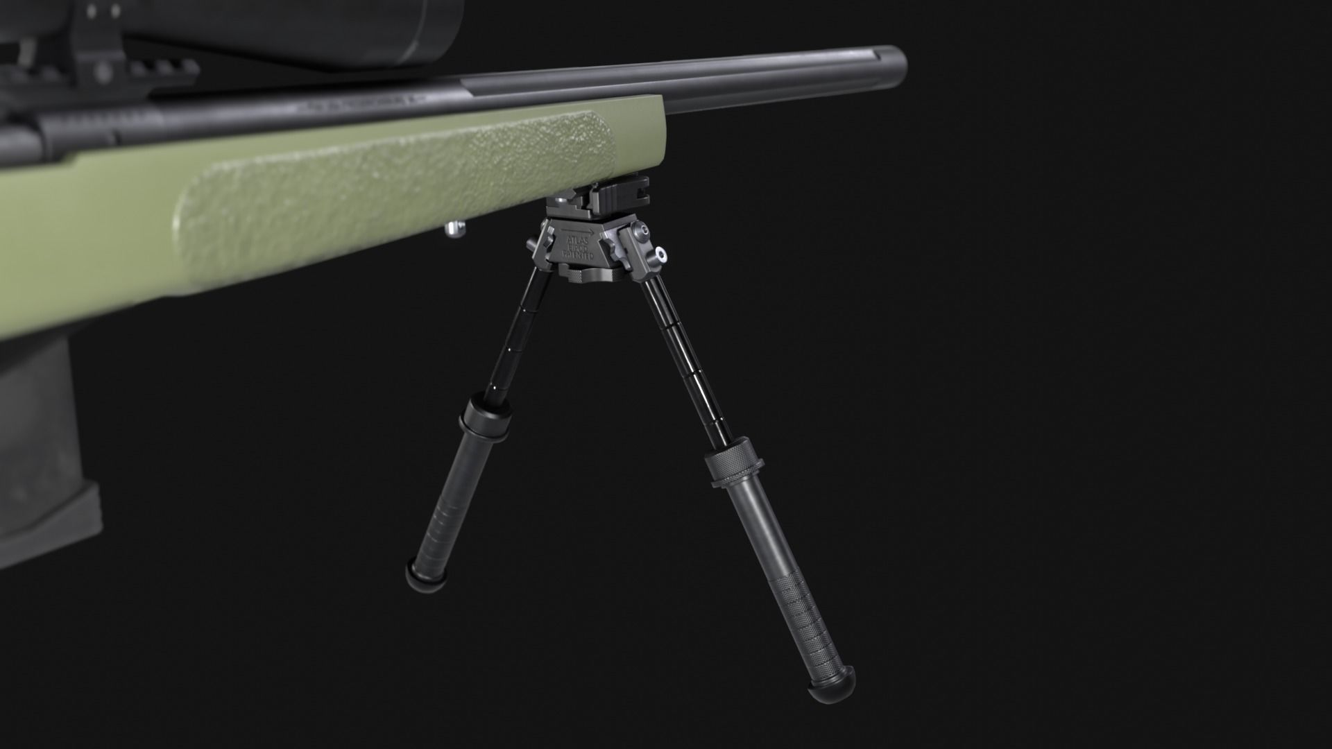 FN SPR A3G Sniper Rifle - Game Asset Low-poly 3D model_4