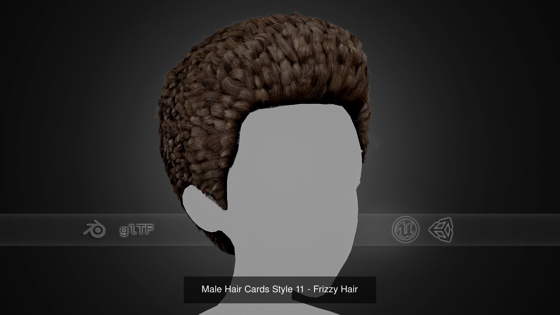 15 Male Hair Cards Style 3D Model Collection_10