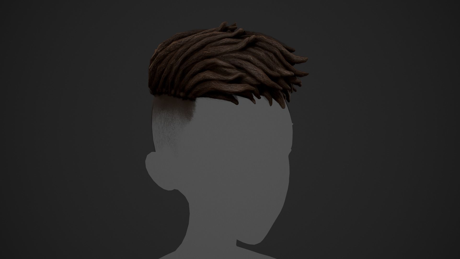 15 Male Hair Cards Style 3D Model Collection_31