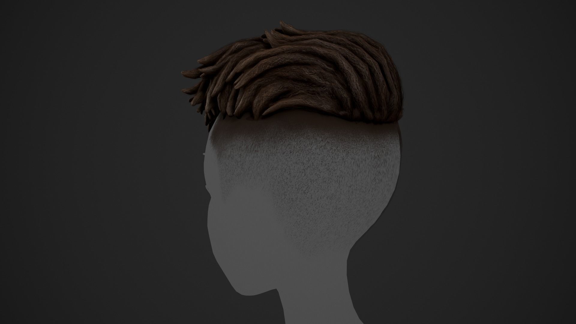 15 Male Hair Cards Style 3D Model Collection_30
