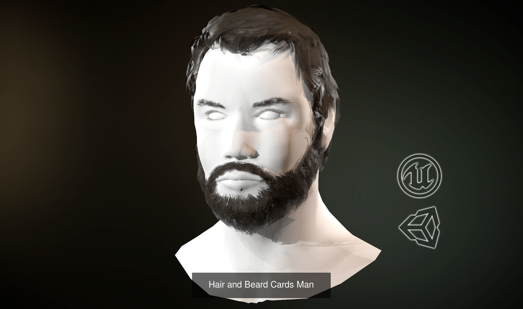 15 Male Hair Cards Style 3D Model Collection_15