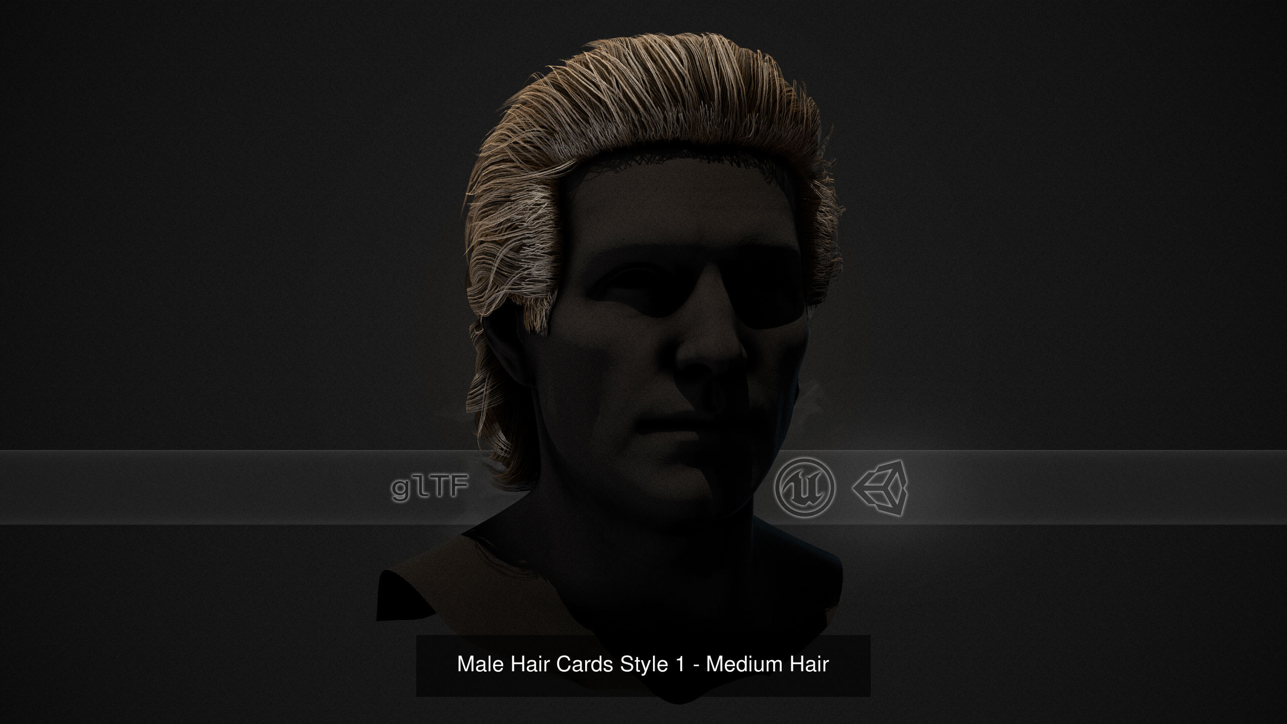 15 Male Hair Cards Style 3D Model Collection_13