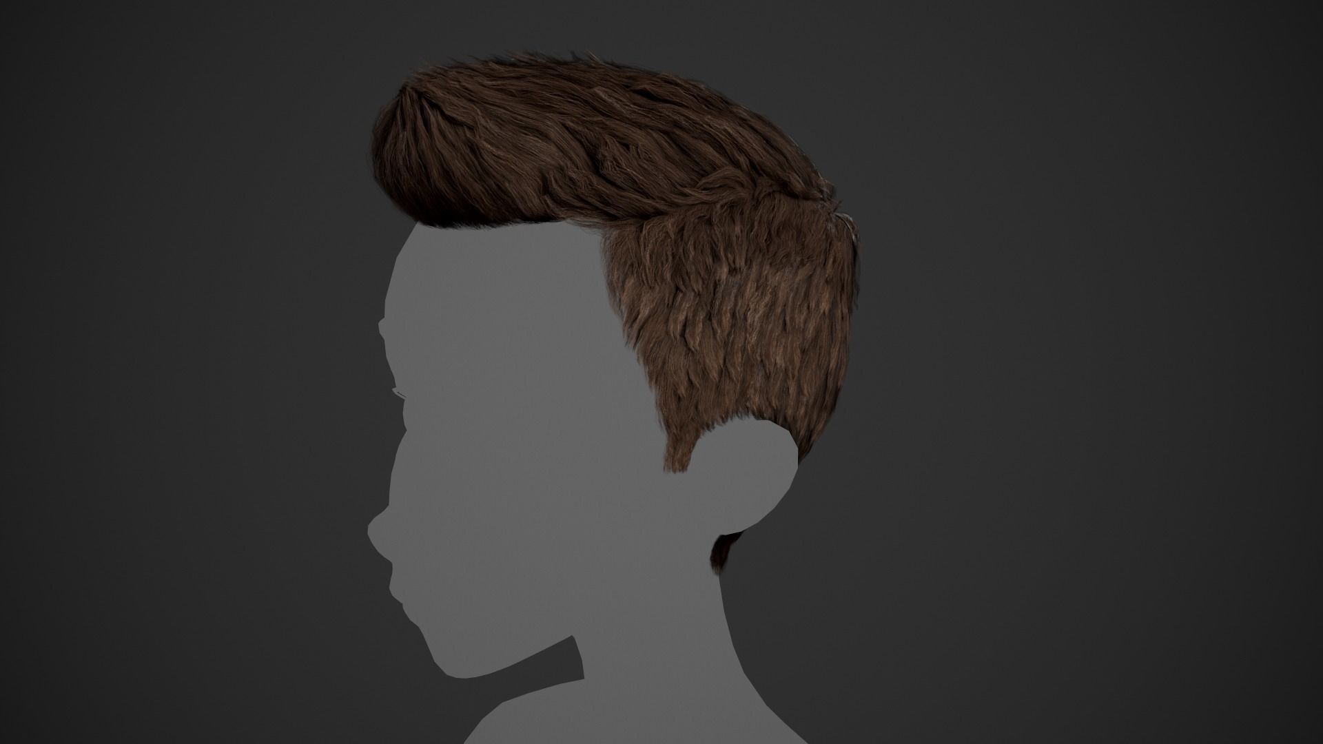 15 Male Hair Cards Style 3D Model Collection_16