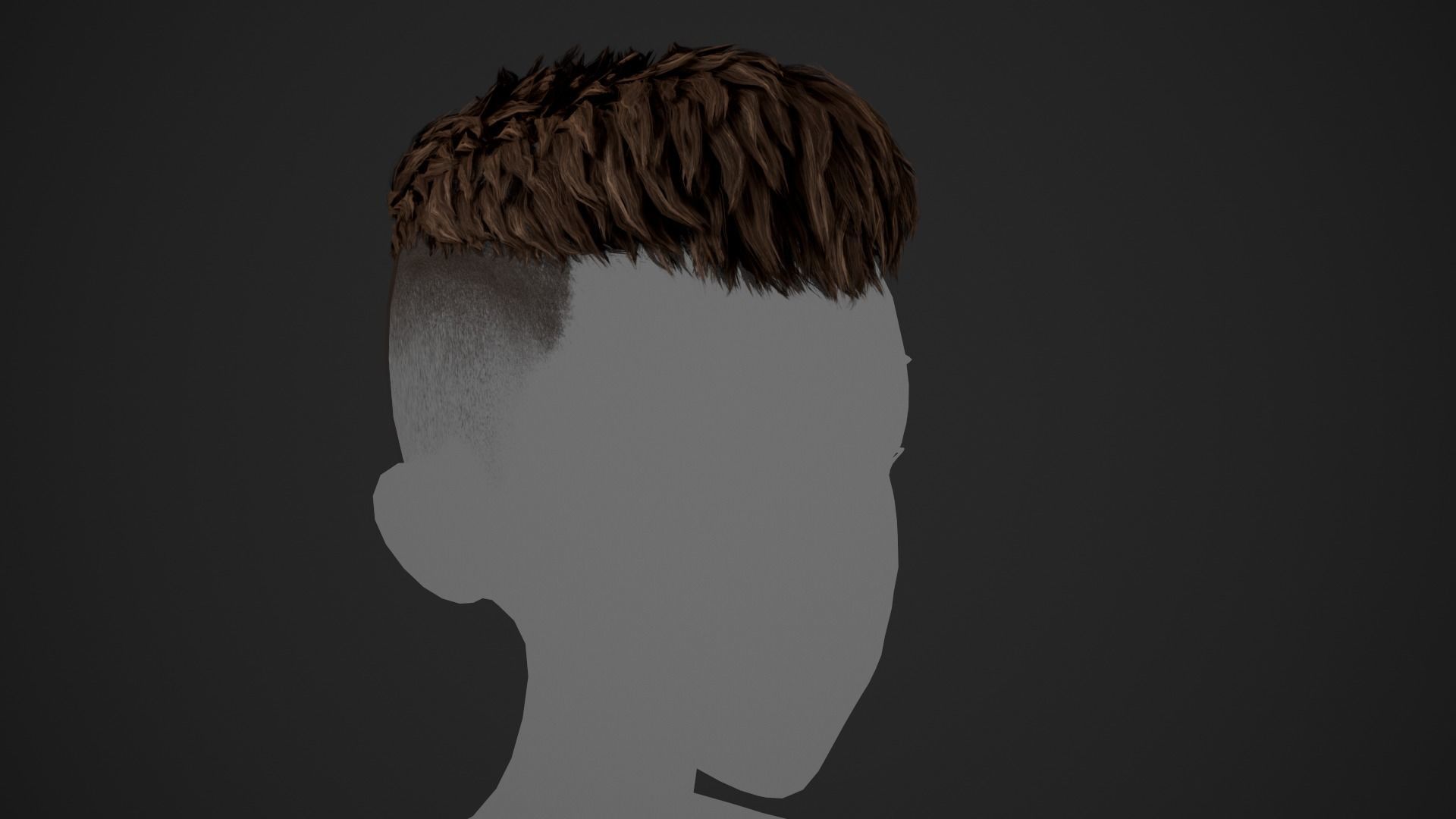 15 Male Hair Cards Style 3D Model Collection_25