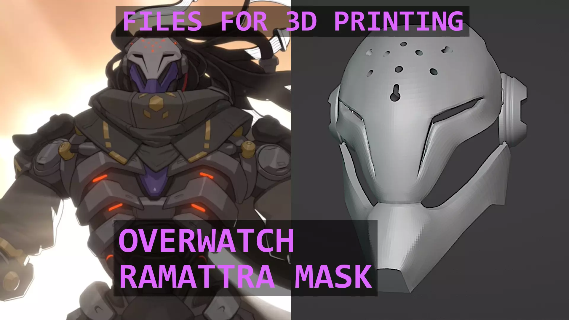 Overwatch - Ramattra Mask 3D print model_0