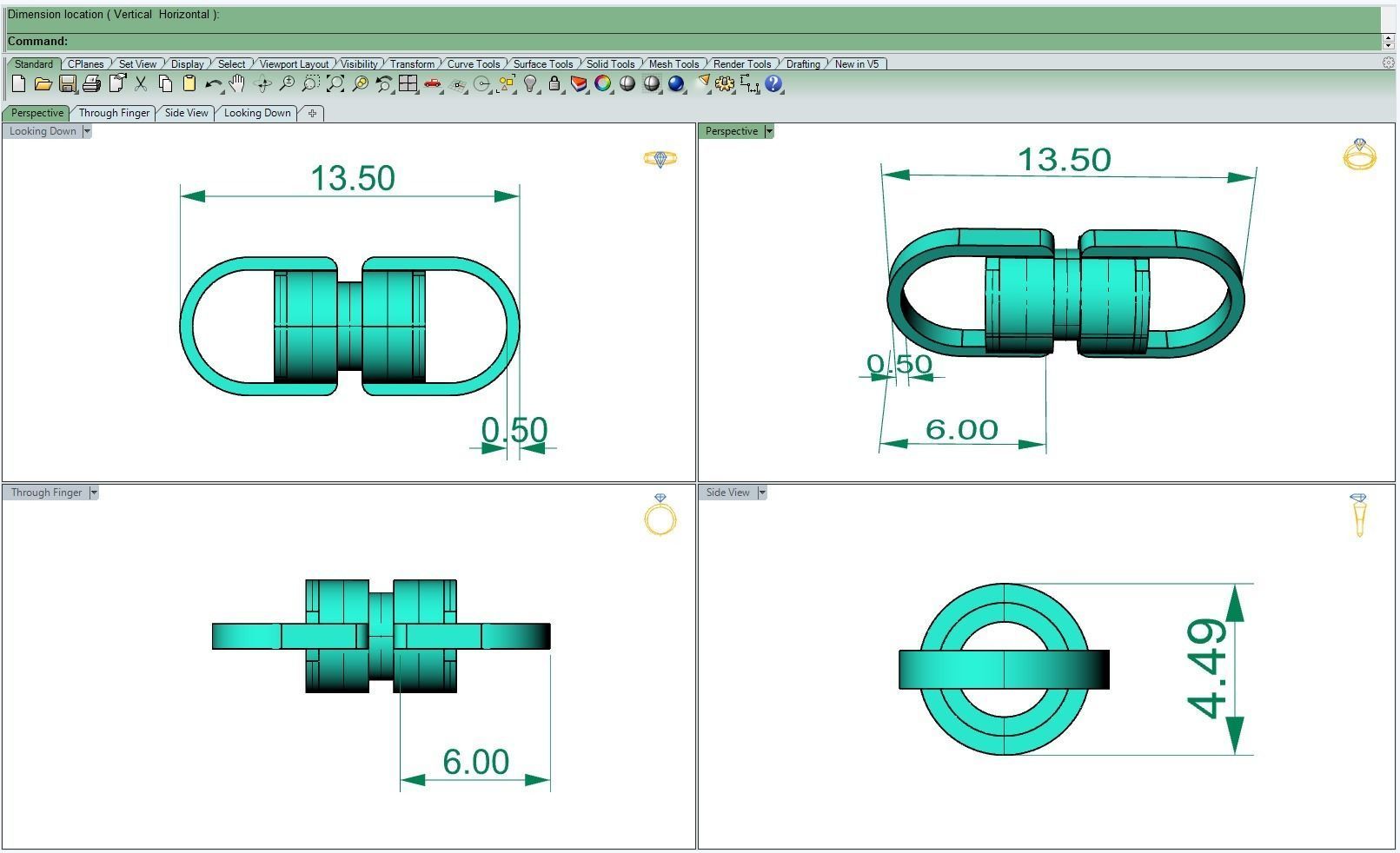 Eslabon para cadena chain link-E032105 3D print model_2