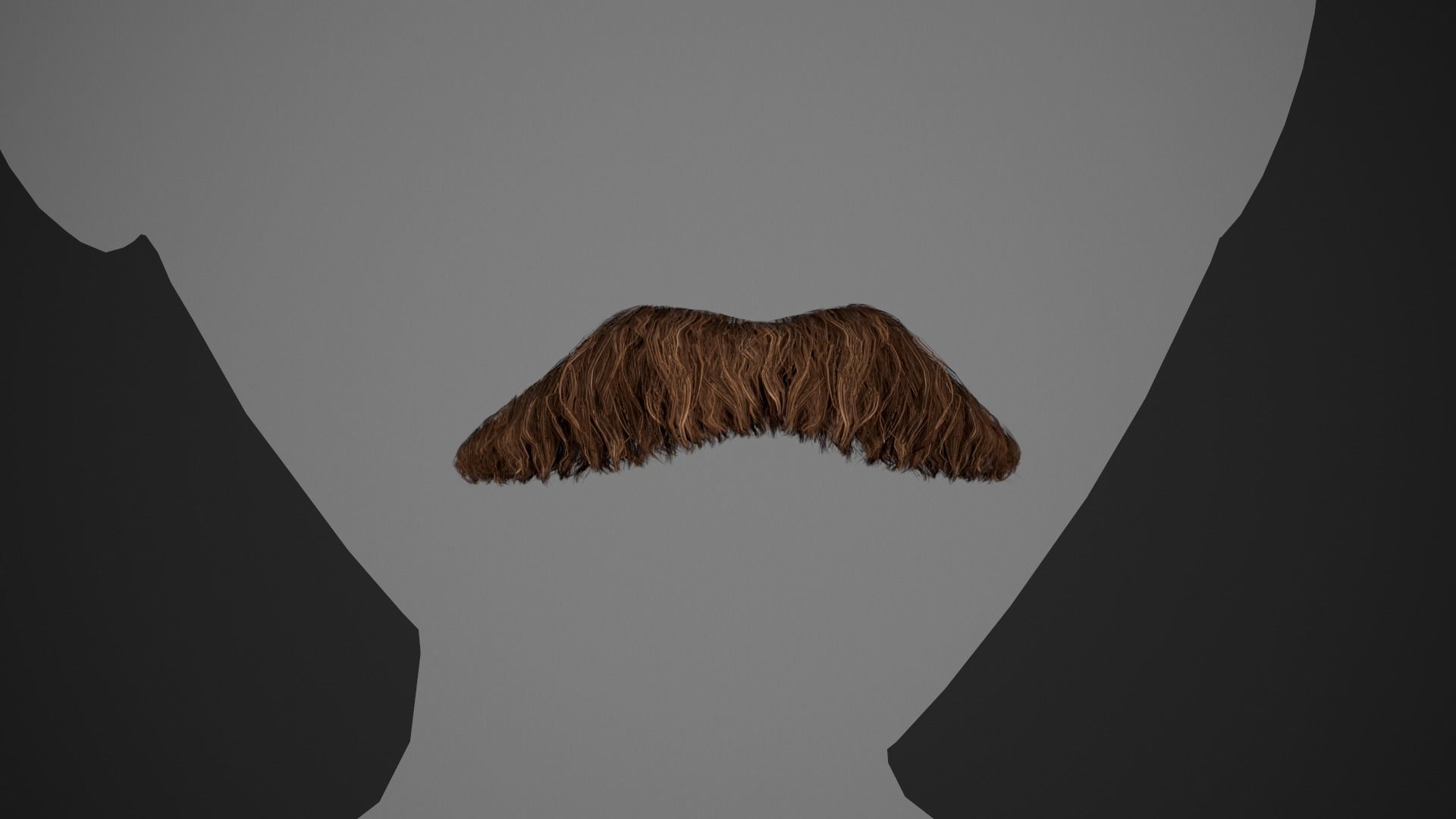 10 Facial Hair Cards Style 3D Model Collection_20