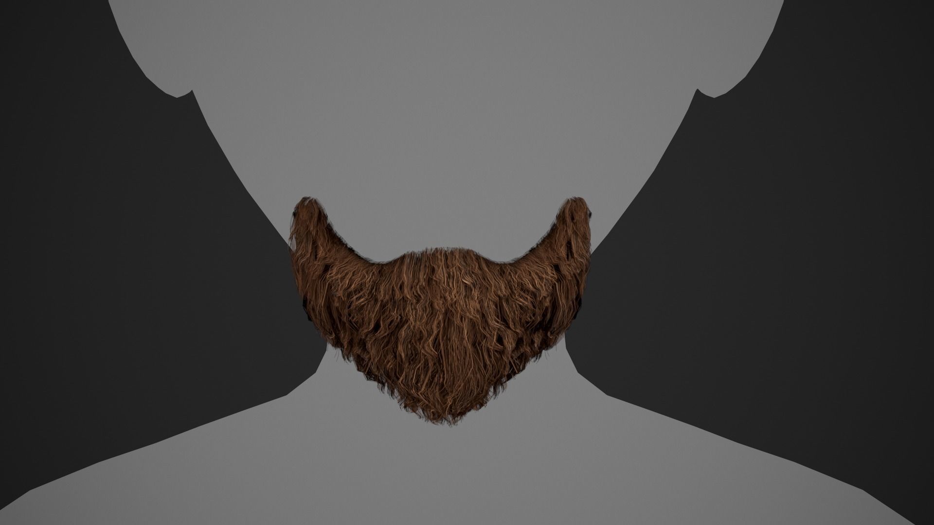 10 Facial Hair Cards Style 3D Model Collection_16