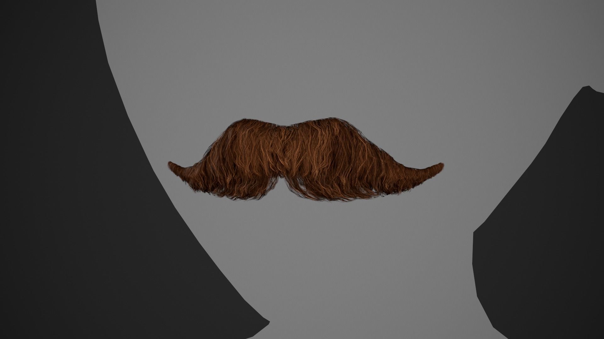 10 Facial Hair Cards Style 3D Model Collection_22