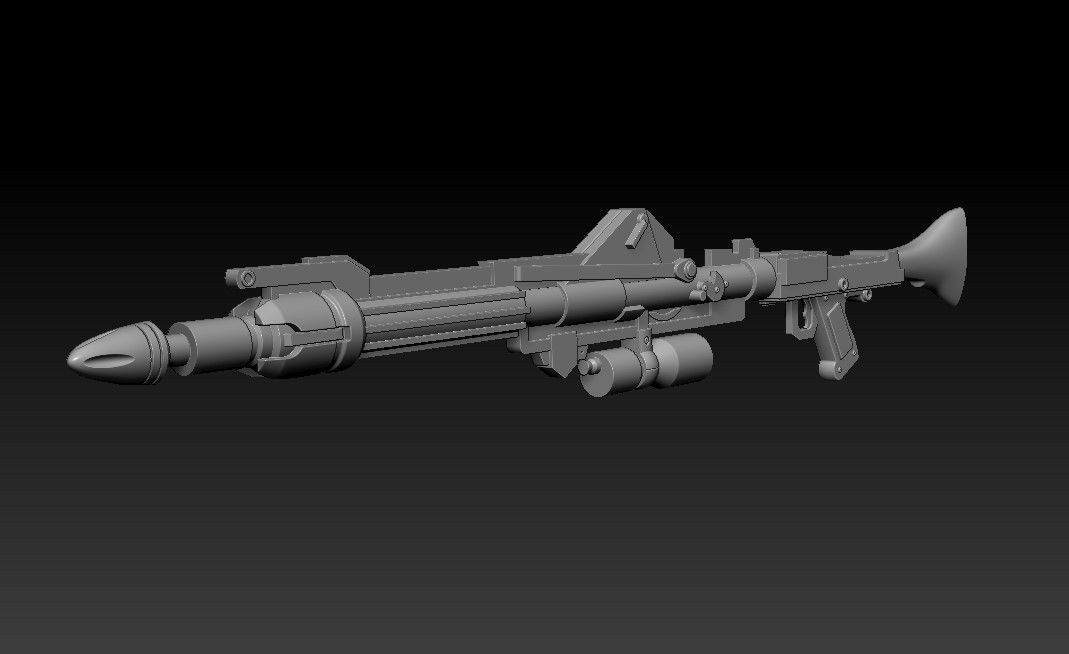 DC-15 Missile Launcher Hardness Set Figure attachment STL files 3D print model_1