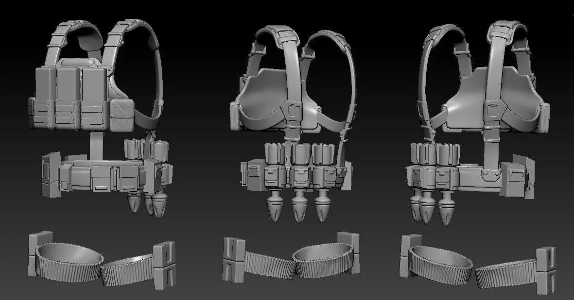 DC-15 Missile Launcher Hardness Set Figure attachment STL files 3D print model_0