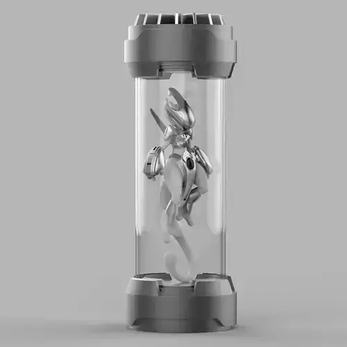 Cyber Mewtwo on Birth Chamber Capsule  3D print model