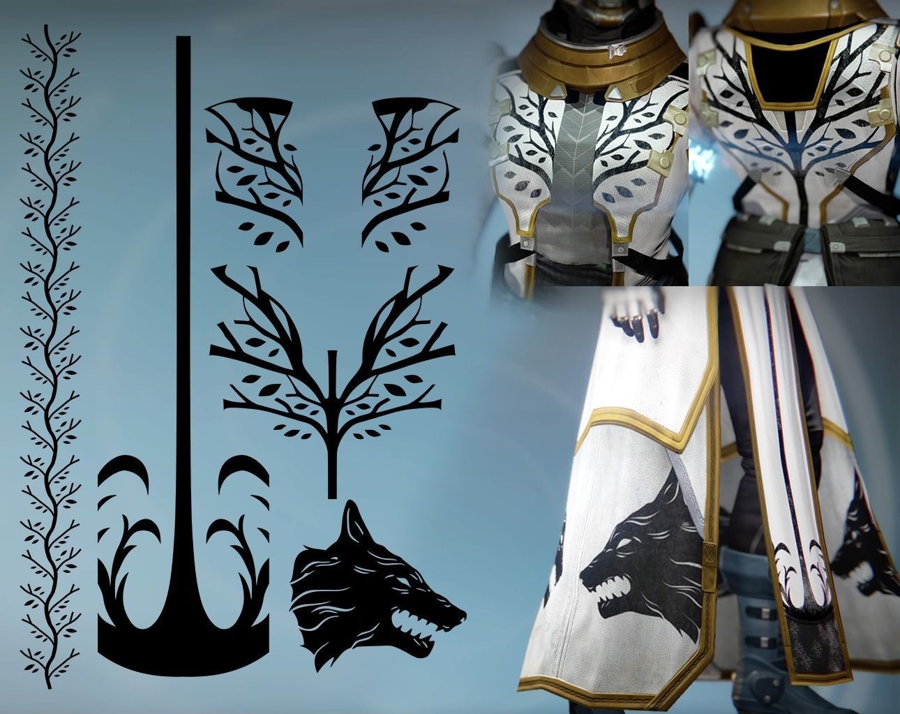 Complete ARMOR  WARLOCK Cosplay Helmet IRON BANNER DESTINY  3D print model_2