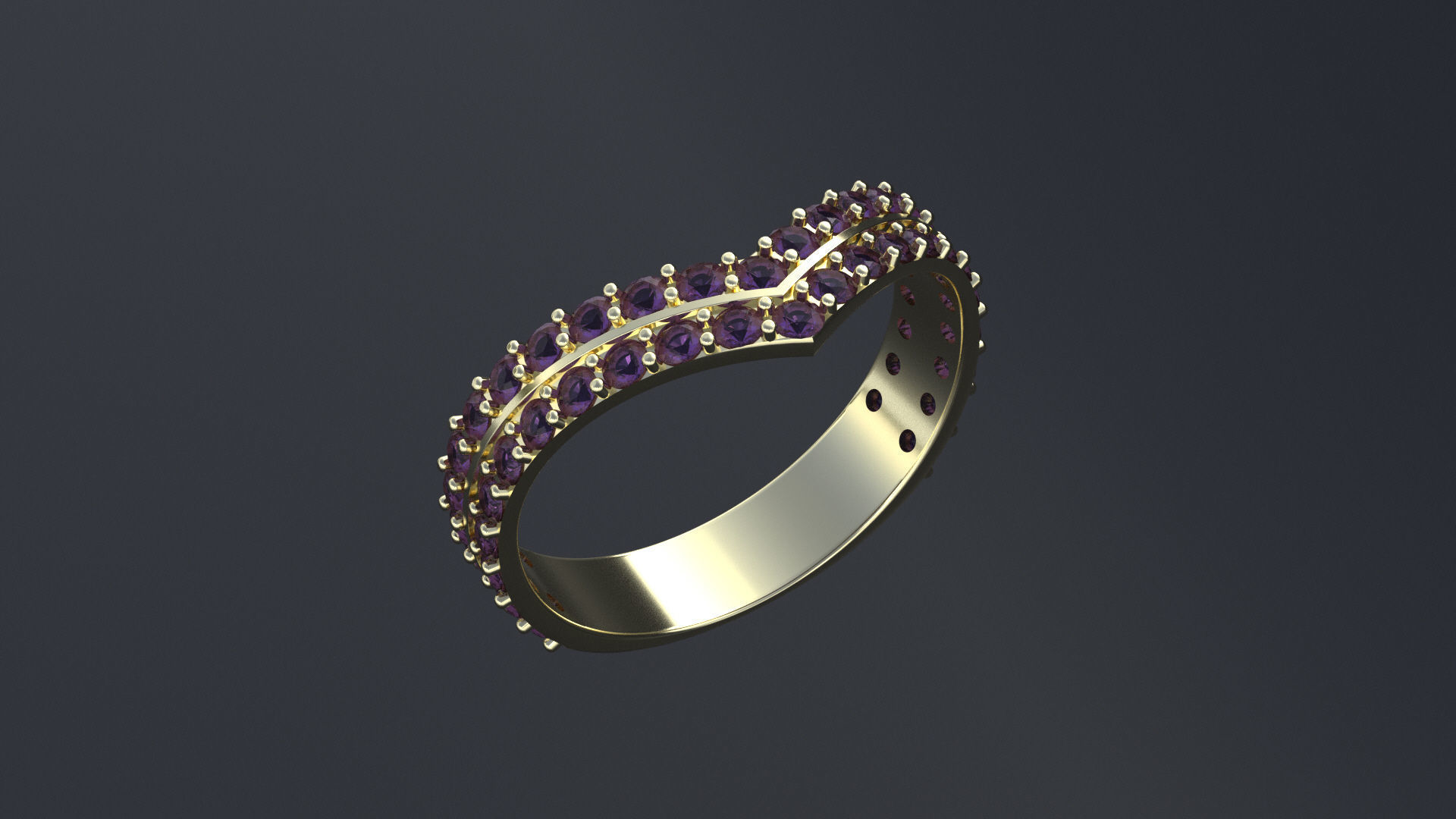Engagement ring 3D or cnc model print 3D print model_3