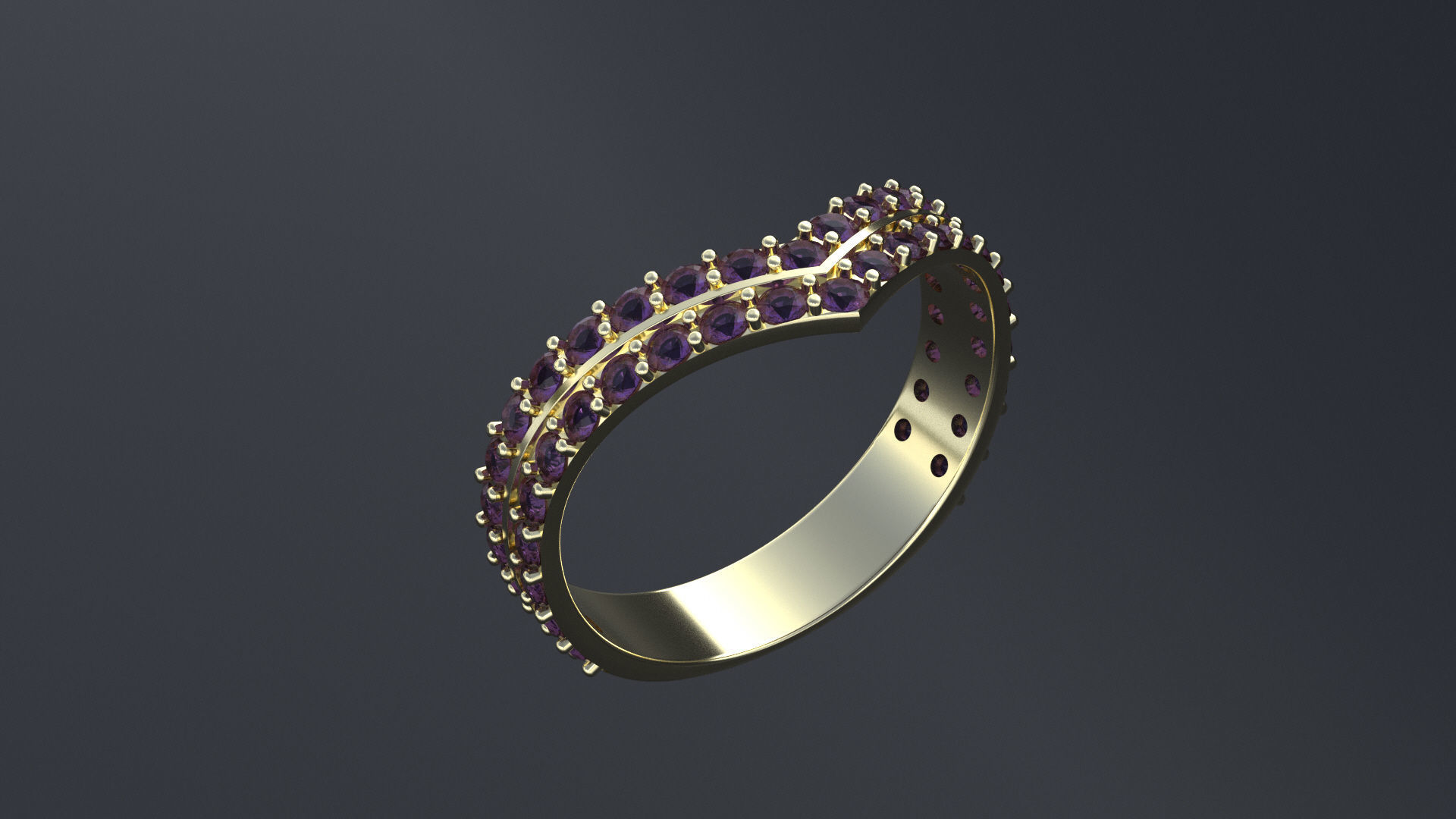 Engagement ring 3D or cnc model print 3D print model_6