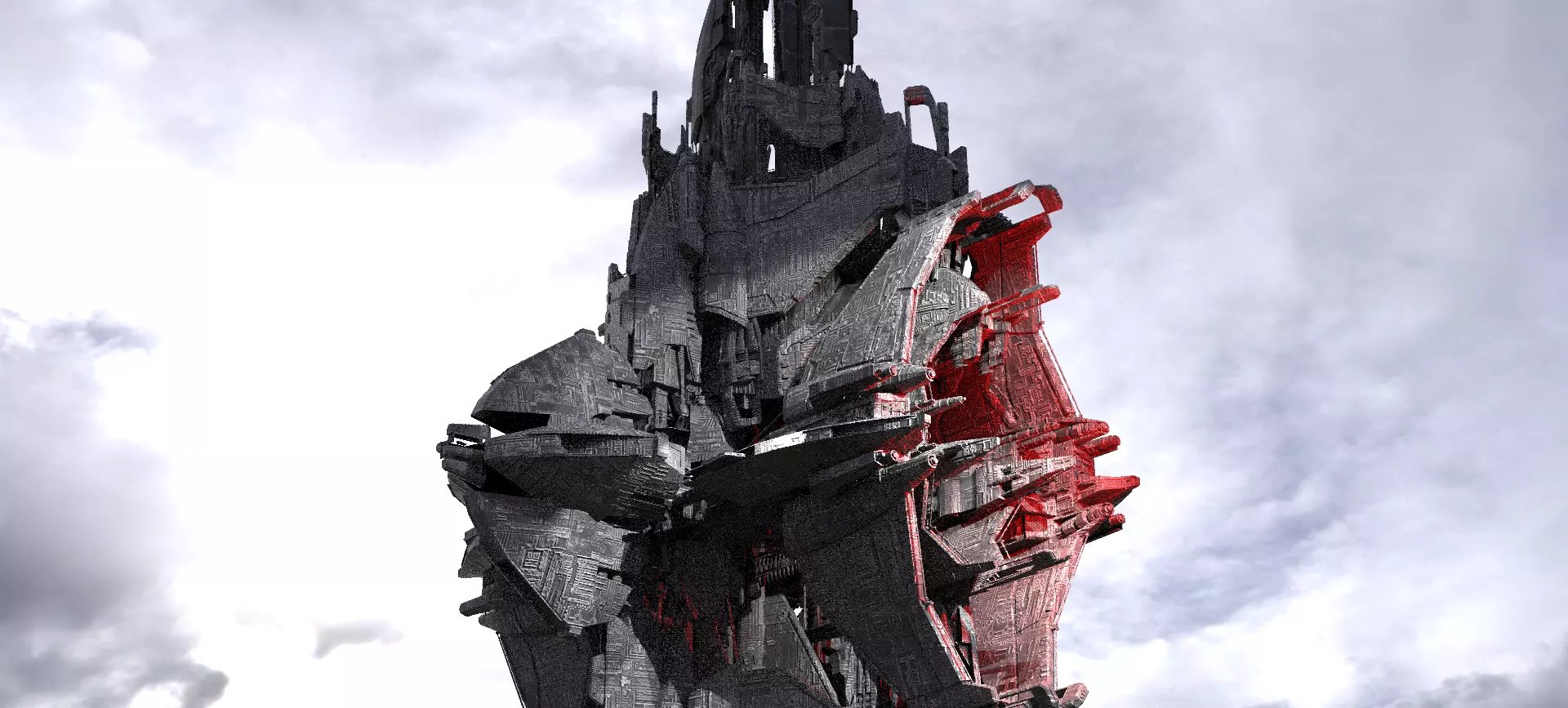 Mars Mining Contractors Facility Kit bash 1 3D model_0