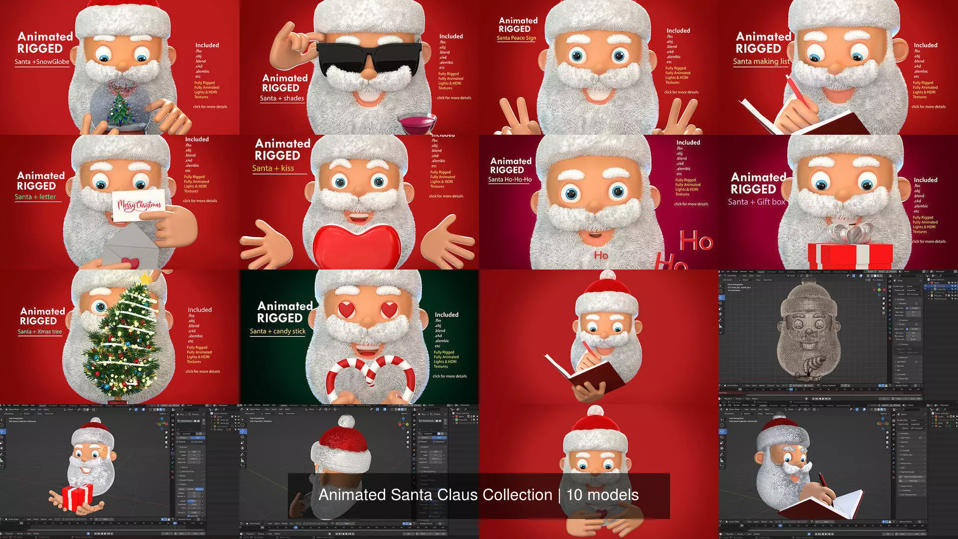 Animated Santa Claus Collection _11