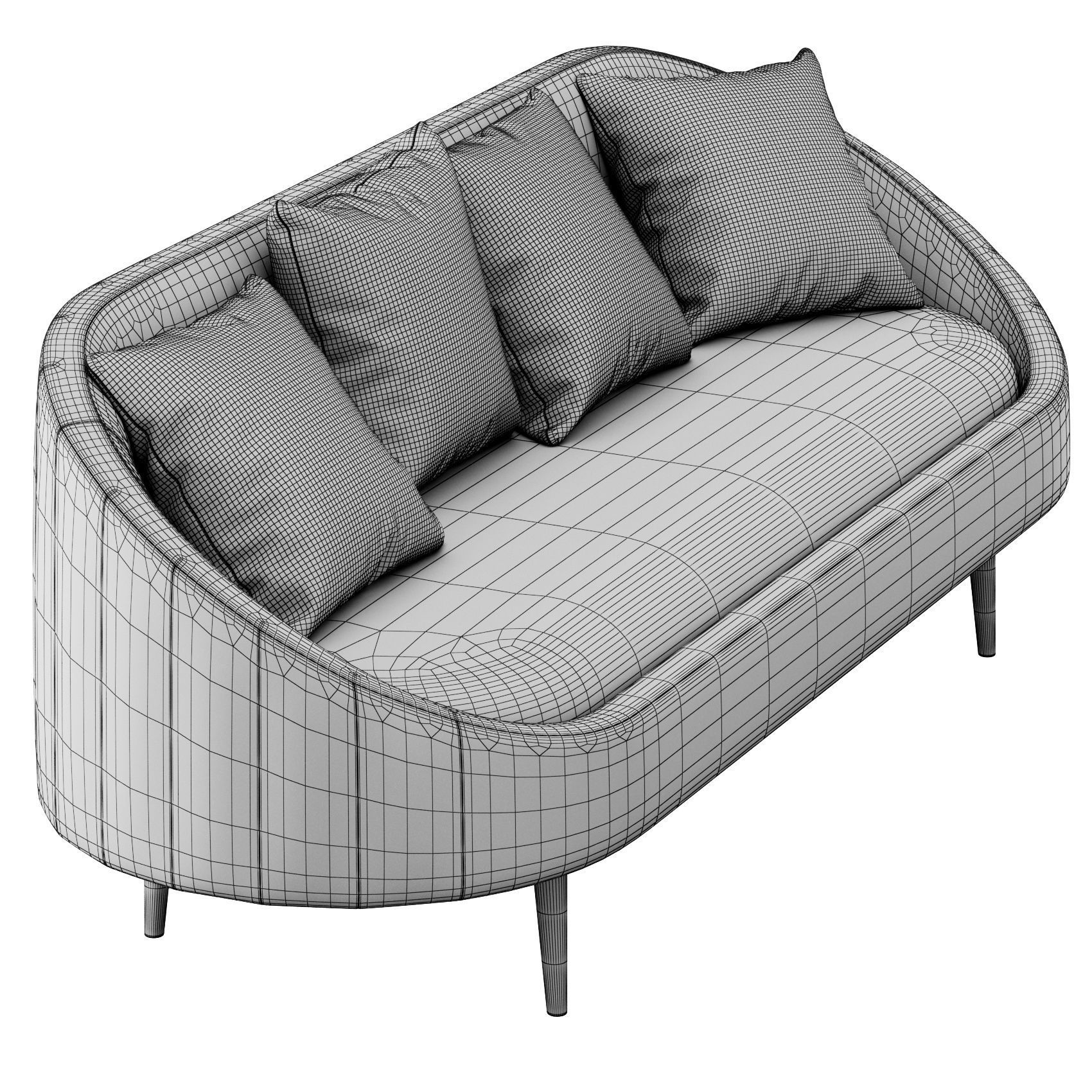Sublime Curved Sofa by Modway 3D model_14