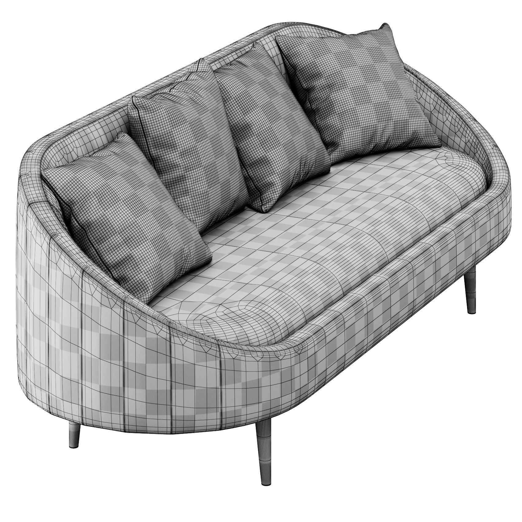 Sublime Curved Sofa by Modway 3D model_4