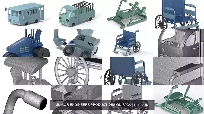 JUNIOR ENGINEERS PRODUCT DESIGN PACK 3D Model Collection