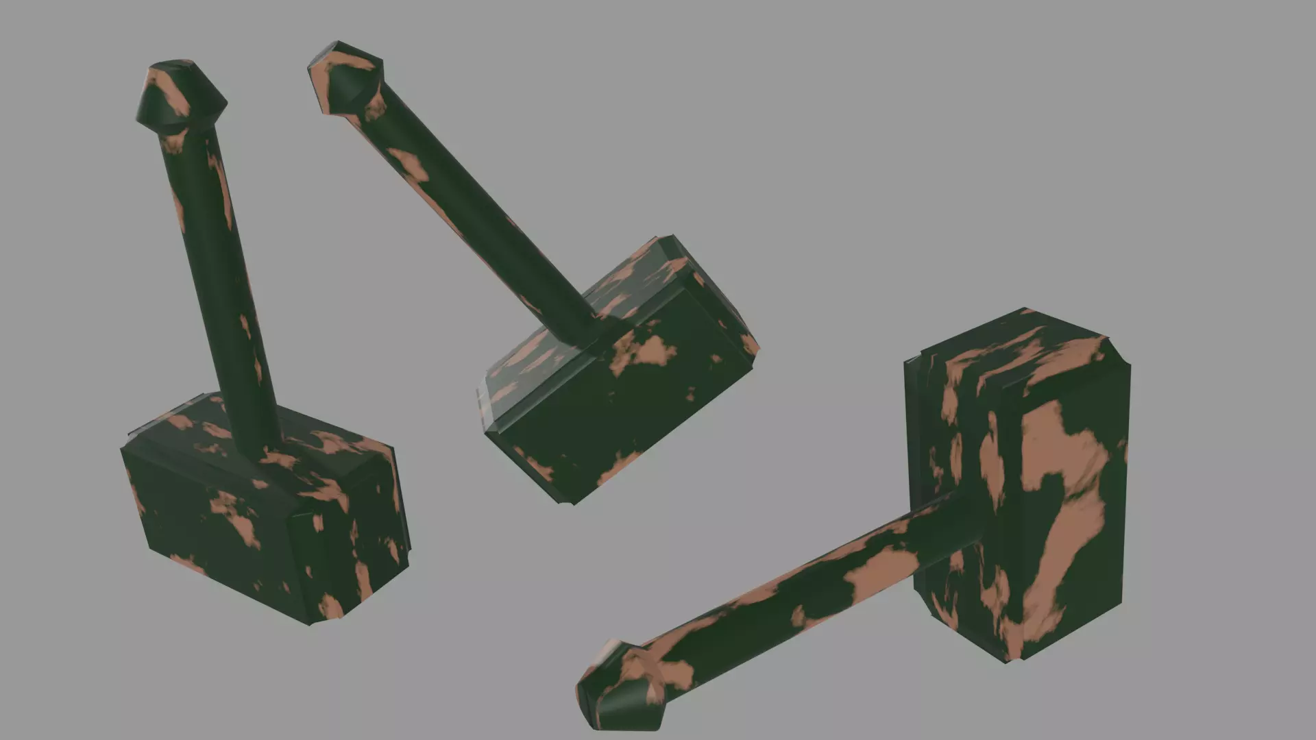 thor hammer 3D model_0