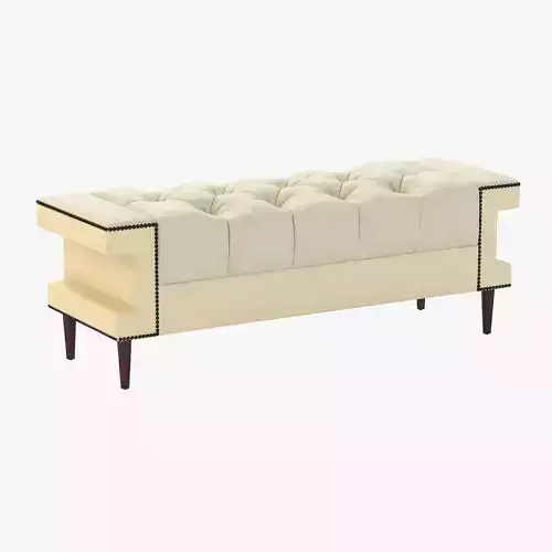 Cleo Tufted Bench by bakerfurniture