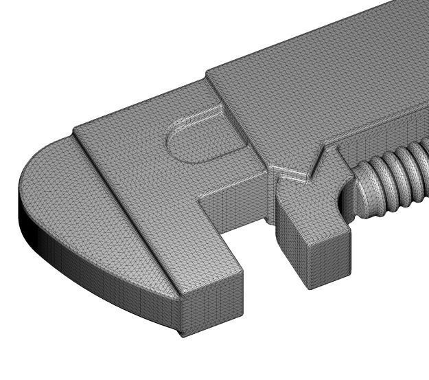 Steel Adjustable Spanner 3D model_6