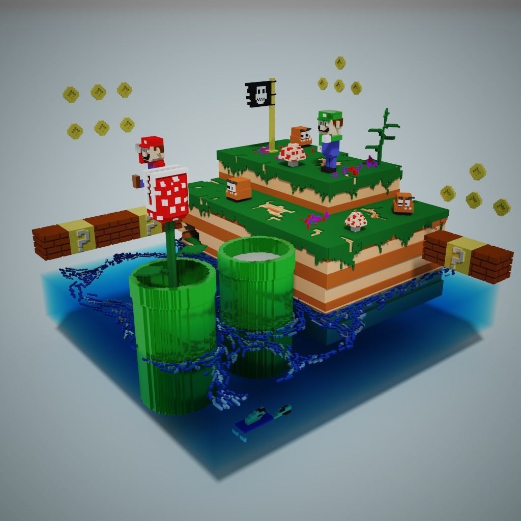 Mario Land 3D model_1