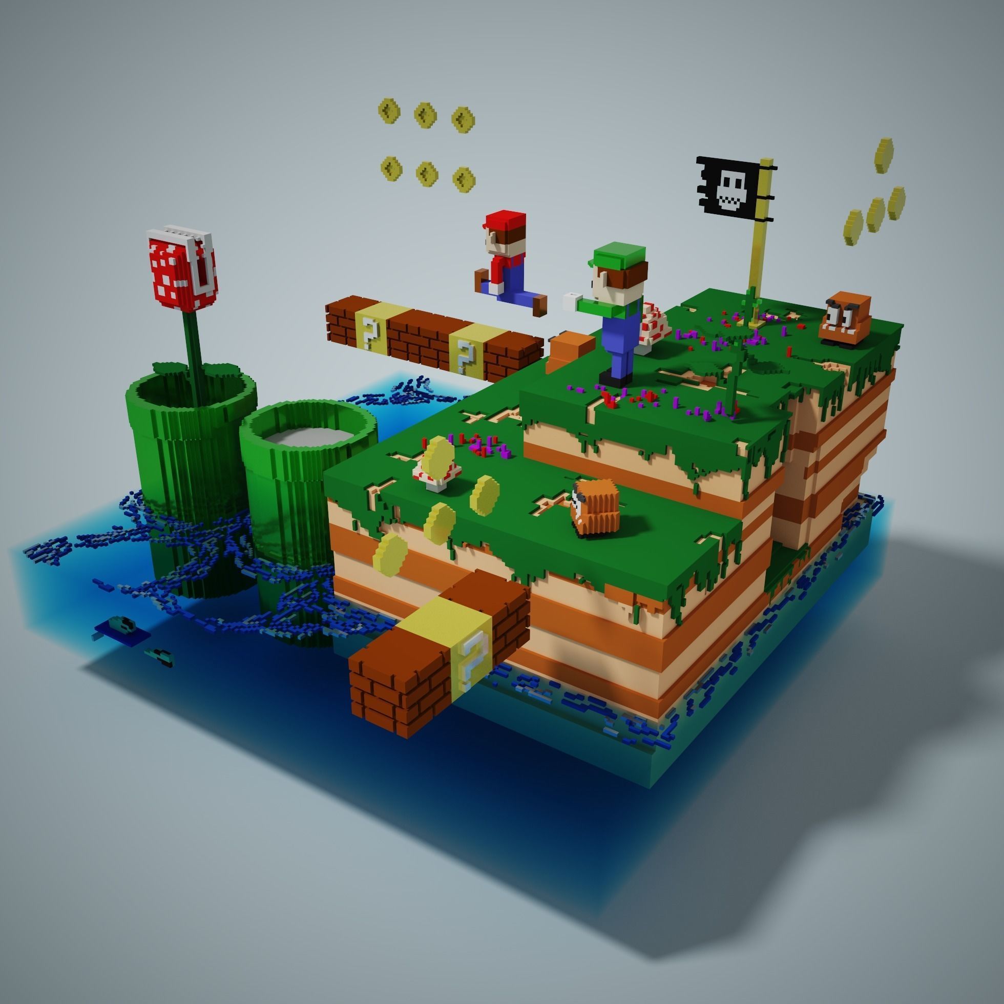 Mario Land 3D model_2