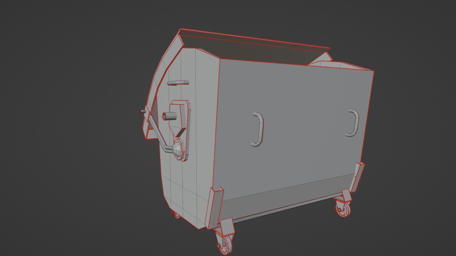 Trash cans and conteiners PBR Low-poly game ready Low-poly 3D model_19
