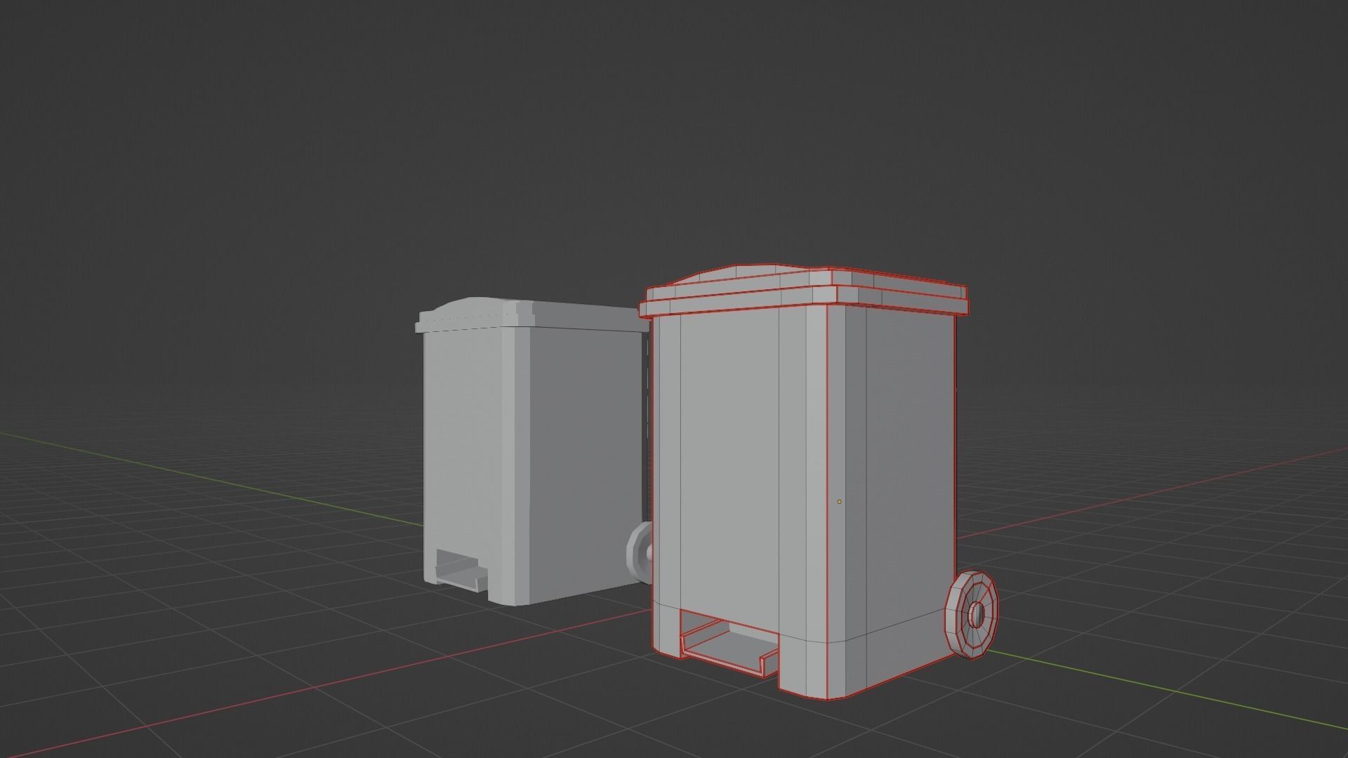 Trash cans and conteiners PBR Low-poly game ready Low-poly 3D model_17