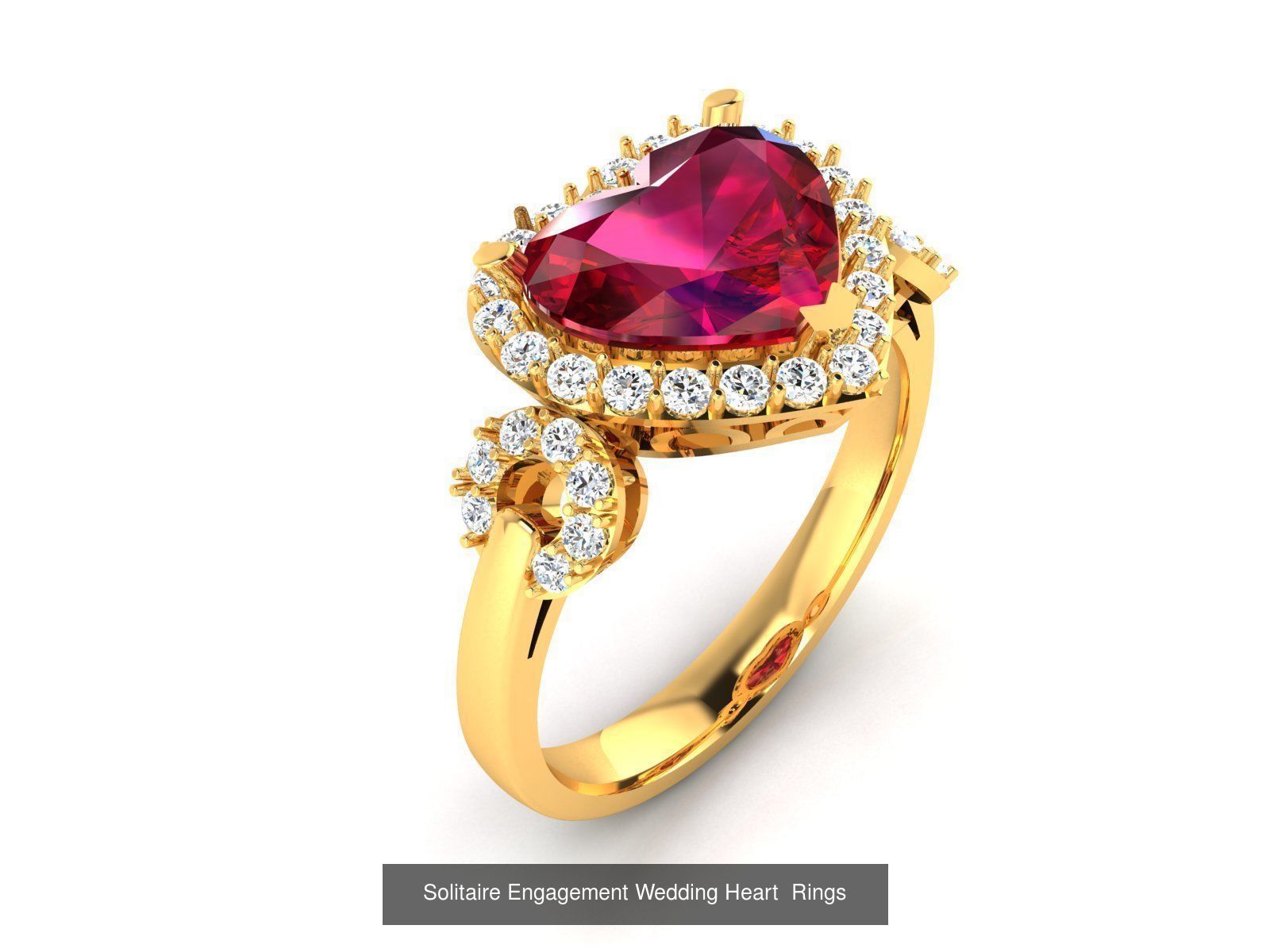 17 Solitaire Wedding Engagement Heart Diamond Rings Collection _9