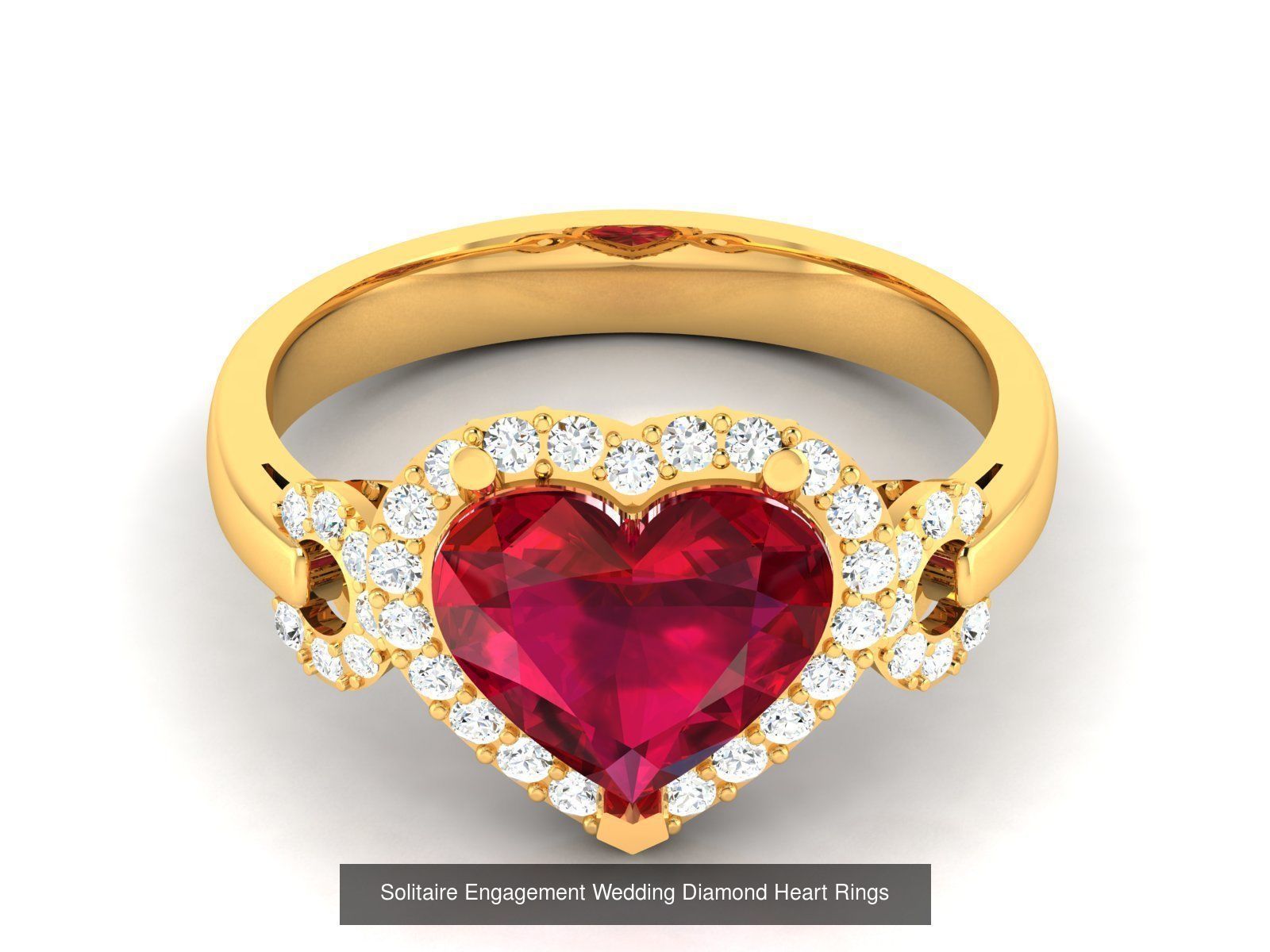 17 Solitaire Wedding Engagement Heart Diamond Rings Collection _18