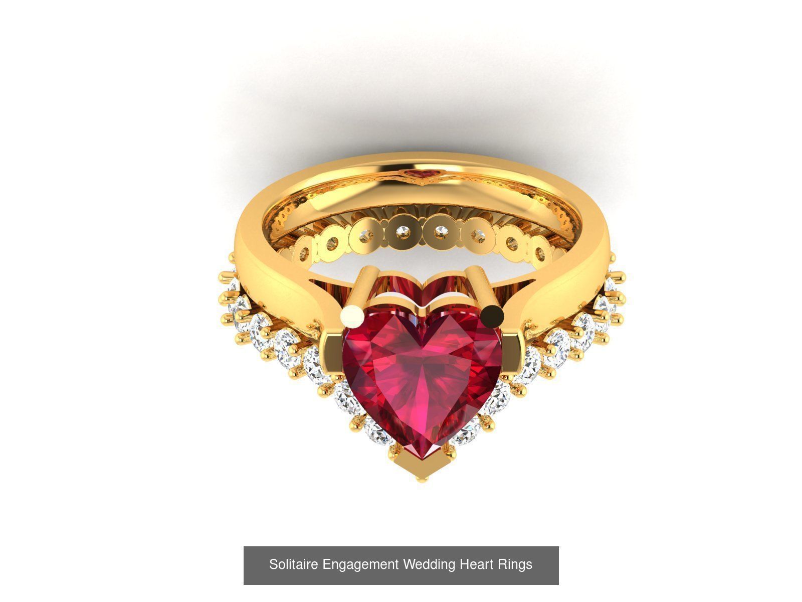 17 Solitaire Wedding Engagement Heart Diamond Rings Collection _13