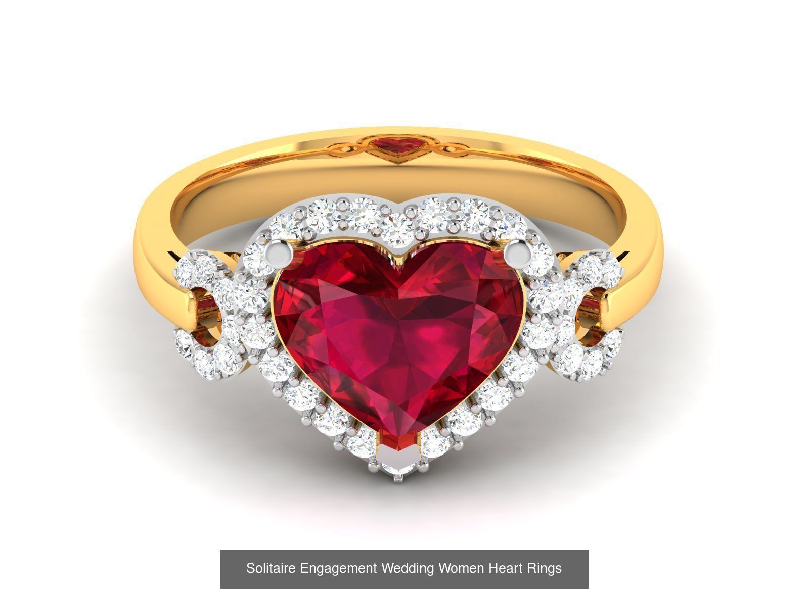 17 Solitaire Wedding Engagement Heart Diamond Rings Collection _10