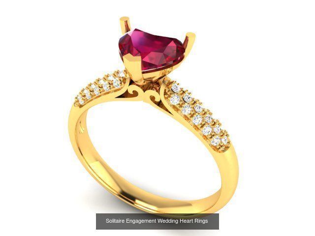 17 Solitaire Wedding Engagement Heart Diamond Rings Collection _20