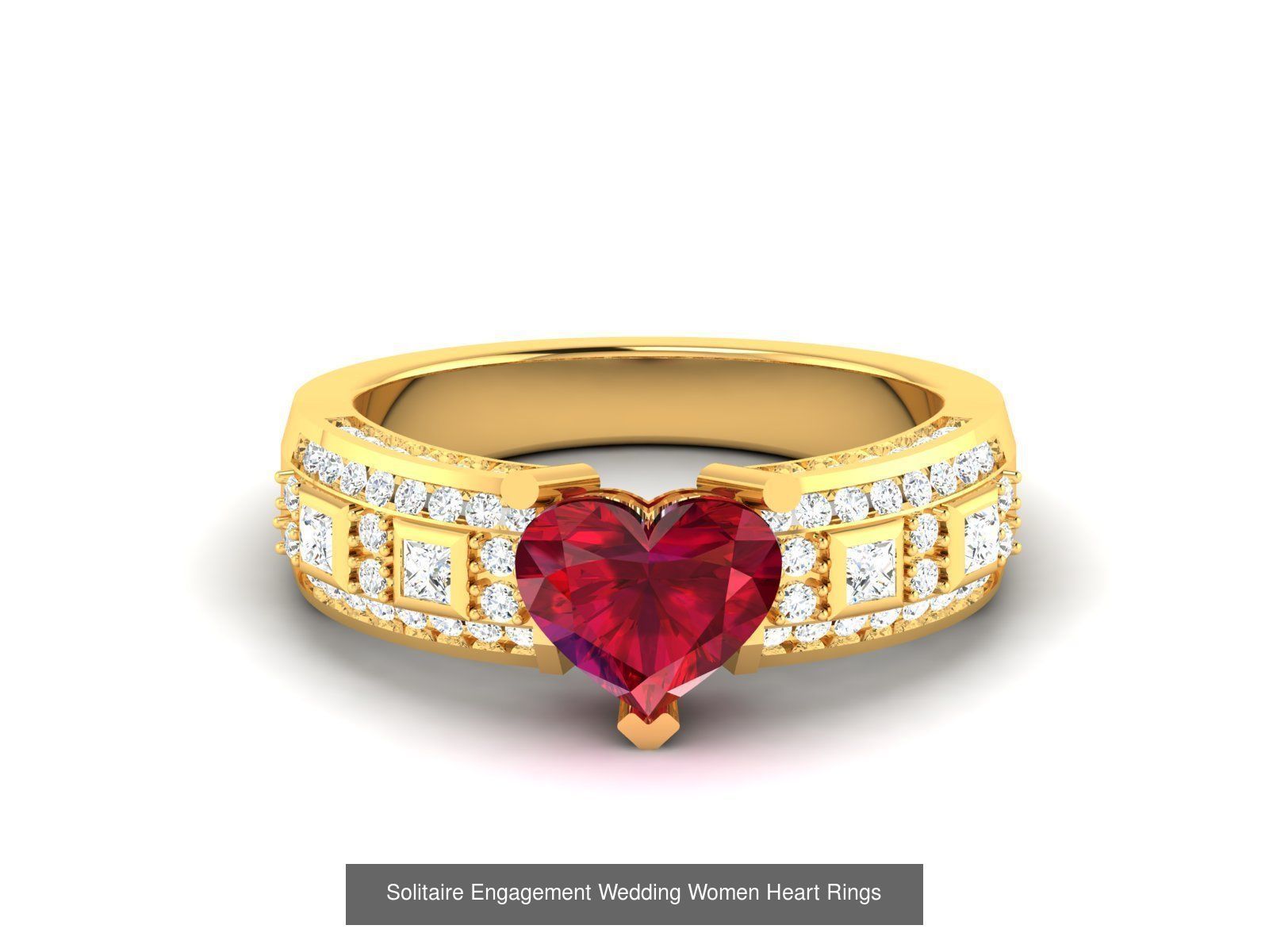 17 Solitaire Wedding Engagement Heart Diamond Rings Collection _16