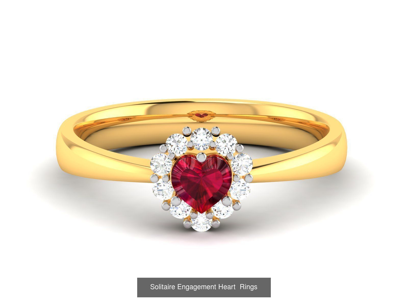 17 Solitaire Wedding Engagement Heart Diamond Rings Collection _14