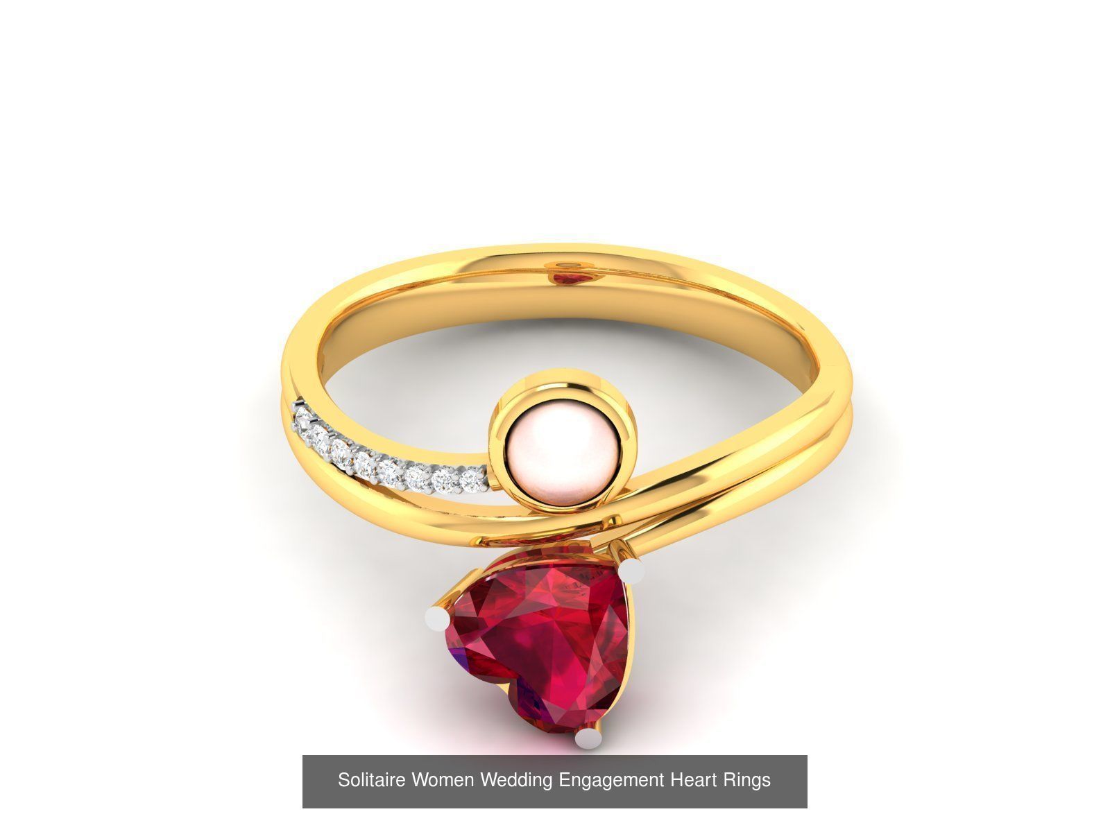 17 Solitaire Wedding Engagement Heart Diamond Rings Collection _11