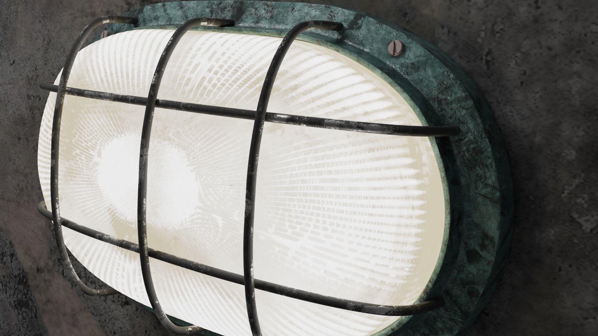 PBR Game ready Bulkhead- Weathered Free low-poly 3D model_1